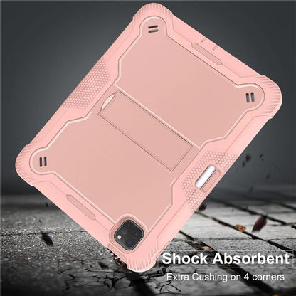 For iPad Pro 11 (2024) Case Hard PC and Soft Silicone Tablet Cover with Bracket Kickstand