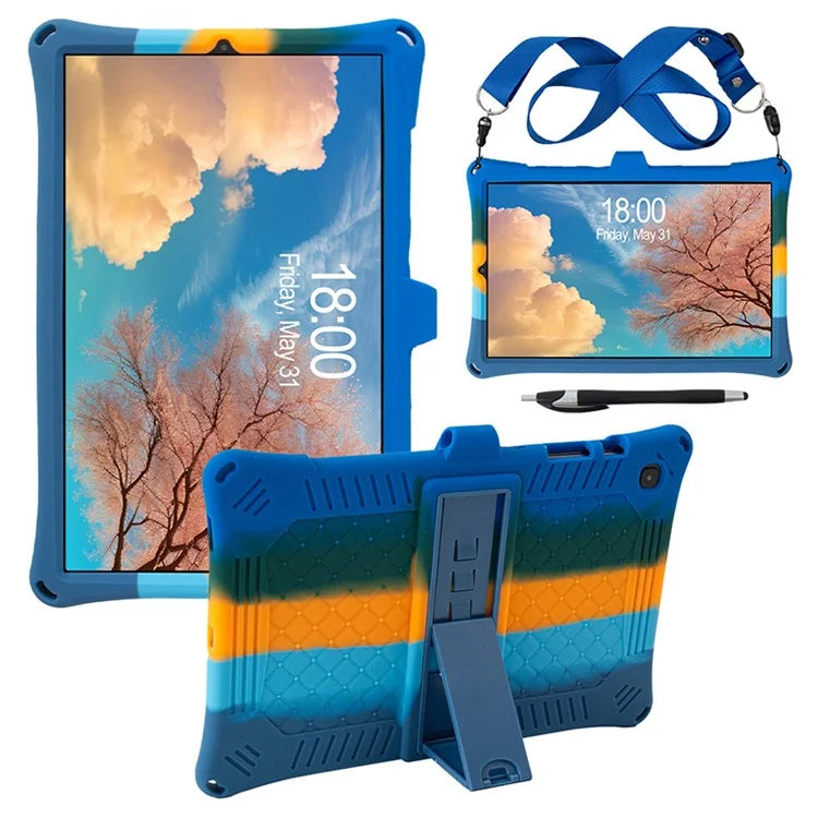 For Samsung Galaxy Tab S6 Lite (2020) / (2022) / (2024) Case PC+Silicone Tablet Cover with Stylus