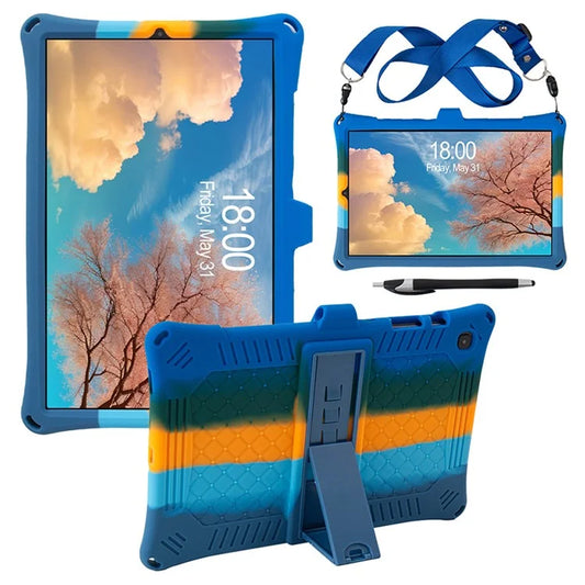 For Samsung Galaxy Tab S6 Lite (2020) / (2022) / (2024) Case PC+Silicone Tablet Cover with Stylus