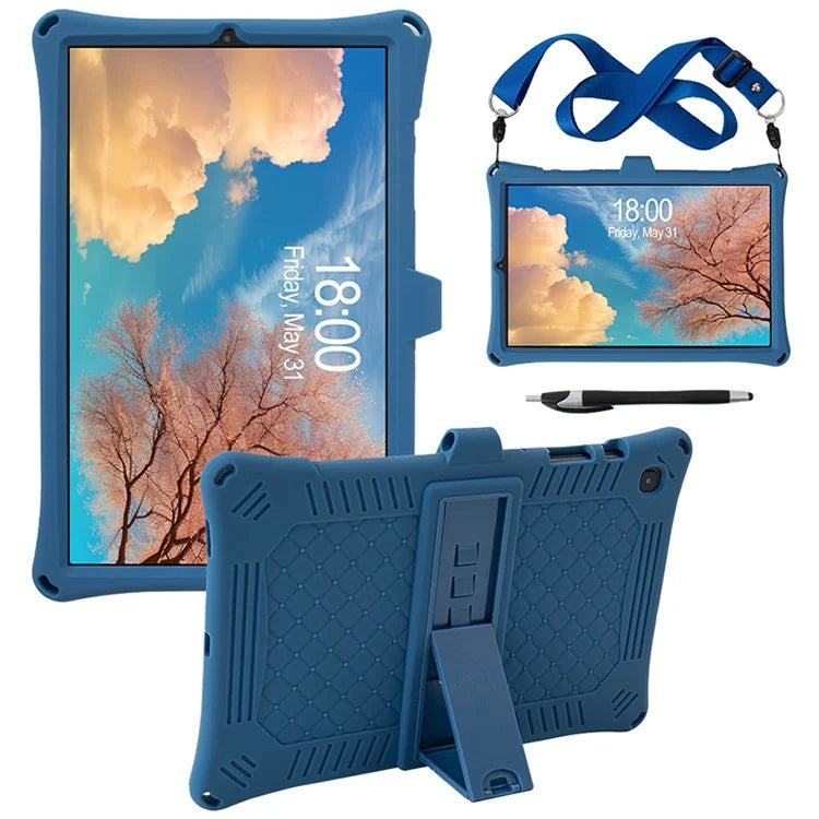 For Samsung Galaxy Tab S6 Lite (2020) / (2022) / (2024) Case PC+Silicone Tablet Cover with Stylus
