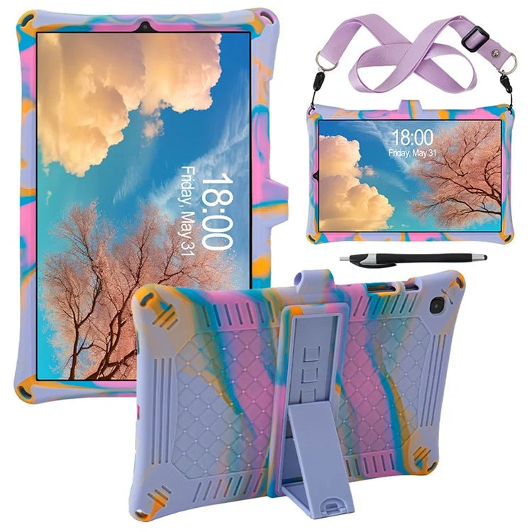 For Samsung Galaxy Tab S6 Lite (2020) / (2022) / (2024) Case PC+Silicone Tablet Cover with Stylus
