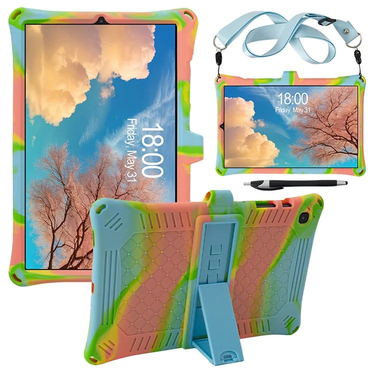 For Samsung Galaxy Tab S6 Lite (2020) / (2022) / (2024) Case PC+Silicone Tablet Cover with Stylus