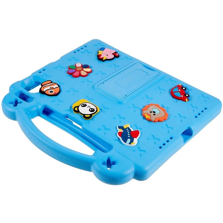 For iPad Pro 11 (2024) Case Cartoon Patterns Hand Grip Kickstand Tablet EVA Cover