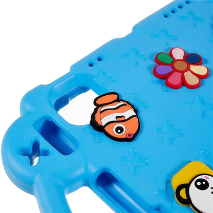 For iPad Pro 11 (2024) Case Cartoon Patterns Hand Grip Kickstand Tablet EVA Cover
