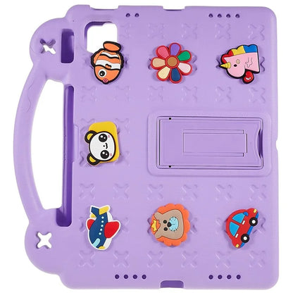 For iPad Pro 11 (2024) Case Cartoon Patterns Hand Grip Kickstand Tablet EVA Cover