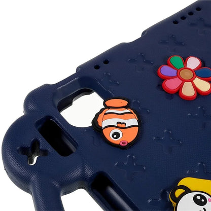 For iPad Pro 11 (2024) Case Cartoon Patterns Hand Grip Kickstand Tablet EVA Cover