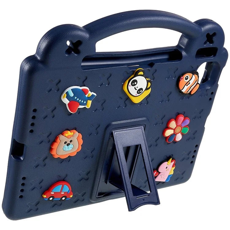 For iPad Pro 11 (2024) Case Cartoon Patterns Hand Grip Kickstand Tablet EVA Cover