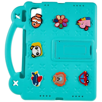 For iPad Pro 11 (2024) Case Cartoon Patterns Hand Grip Kickstand Tablet EVA Cover