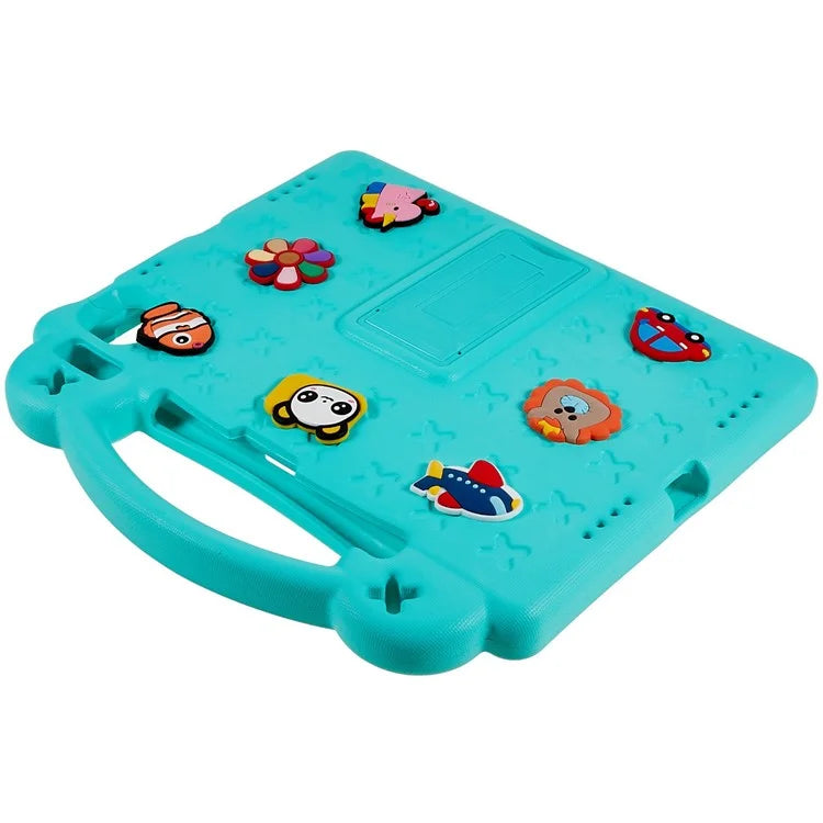 For iPad Pro 11 (2024) Case Cartoon Patterns Hand Grip Kickstand Tablet EVA Cover