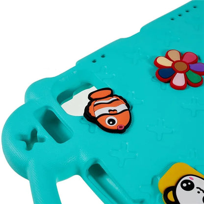 For iPad Pro 11 (2024) Case Cartoon Patterns Hand Grip Kickstand Tablet EVA Cover