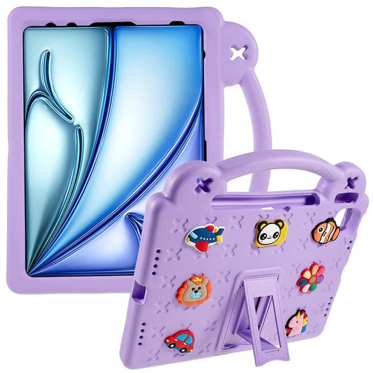 For iPad Air 11 (2024) Case Cartoon Patterns EVA Tablet Cover with Kickstand