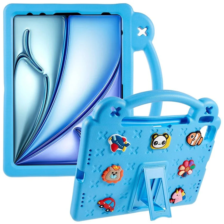 For iPad Air 11 (2024) Case Cartoon Patterns EVA Tablet Cover with Kickstand
