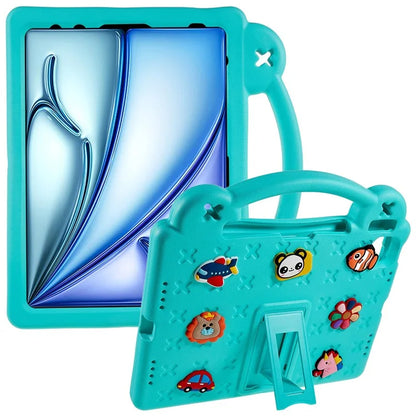 For iPad Air 11 (2024) Case Cartoon Patterns EVA Tablet Cover with Kickstand