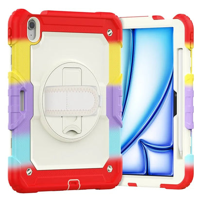 For iPad Air 11 (2024) Case with Screen Protector Kickstand PC+Silicone Tablet Cover