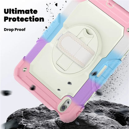 For iPad Air 11 (2024) Case with Screen Protector Kickstand PC+Silicone Tablet Cover