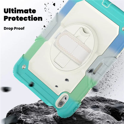 For iPad Air 11 (2024) Case with Screen Protector Kickstand PC+Silicone Tablet Cover