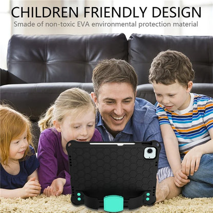 For iPad Air 11 (2024) Case EVA Honeycomb Texture Tablet Cover with Hand Strap / Shoulder Strap