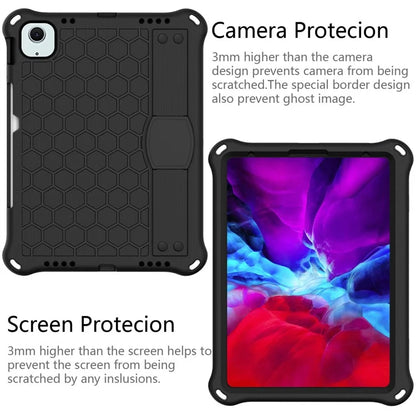 For iPad Air 11 (2024) Case EVA Honeycomb Texture Tablet Cover with Hand Strap / Shoulder Strap