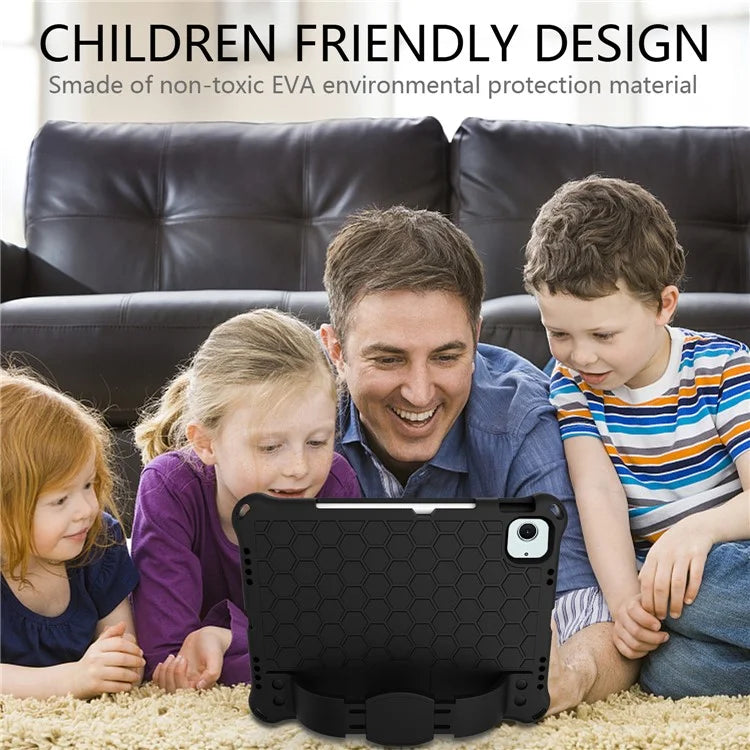 For iPad Air 11 (2024) Case EVA Honeycomb Texture Tablet Cover with Hand Strap / Shoulder Strap