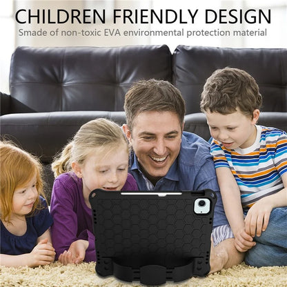 For iPad Air 11 (2024) Case EVA Honeycomb Texture Tablet Cover with Hand Strap / Shoulder Strap