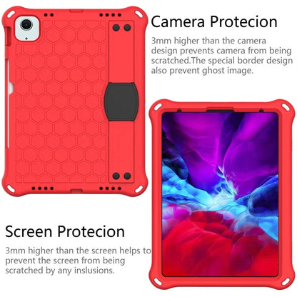 For iPad Air 11 (2024) Case EVA Honeycomb Texture Tablet Cover with Hand Strap / Shoulder Strap