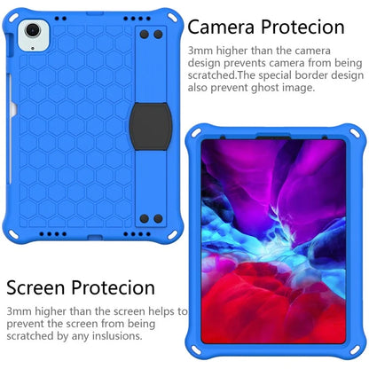 For iPad Air 11 (2024) Case EVA Honeycomb Texture Tablet Cover with Hand Strap / Shoulder Strap