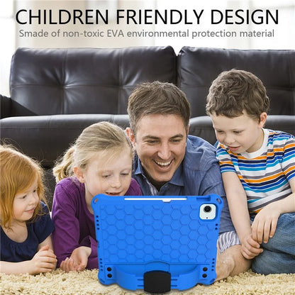 For iPad Air 11 (2024) Case EVA Honeycomb Texture Tablet Cover with Hand Strap / Shoulder Strap
