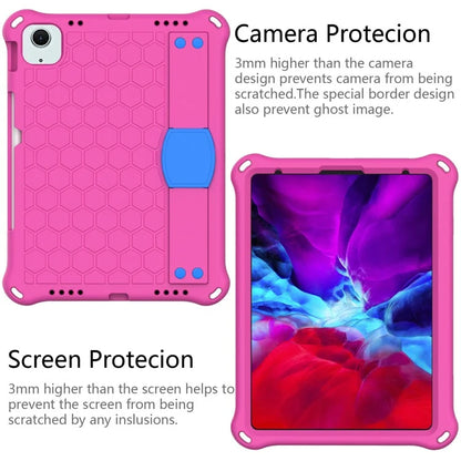 For iPad Air 11 (2024) Case EVA Honeycomb Texture Tablet Cover with Hand Strap / Shoulder Strap