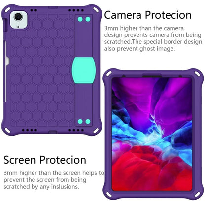 For iPad Air 11 (2024) Case EVA Honeycomb Texture Tablet Cover with Hand Strap / Shoulder Strap