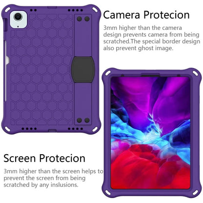 For iPad Air 11 (2024) Case EVA Honeycomb Texture Tablet Cover with Hand Strap / Shoulder Strap