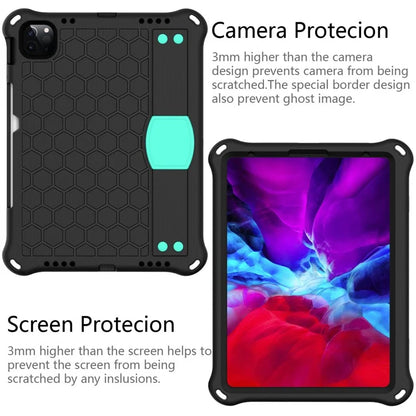 For iPad Pro 11 (2024) Case Hand Strap Kickstand Honeycomb EVA Cover with Shoulder Strap