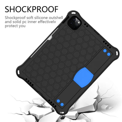 For iPad Pro 11 (2024) Case Hand Strap Kickstand Honeycomb EVA Cover with Shoulder Strap