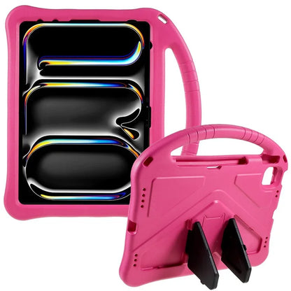 For iPad Pro 11 (2024) EVA Case Children Friendly Kickstand Handle Tablet Cover