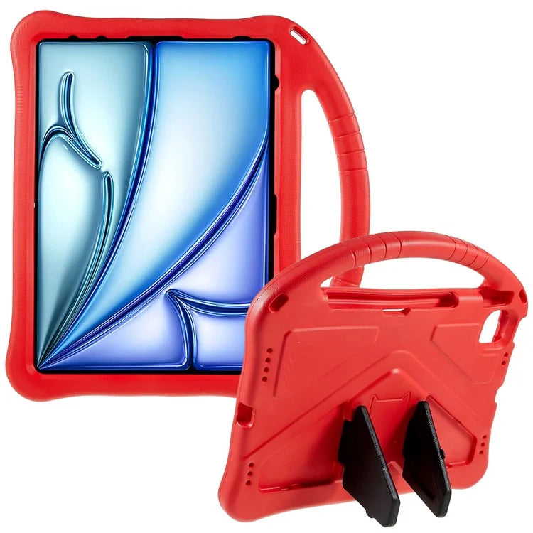 For iPad Air 11 (2024) Case Kids EVA Shockproof Tablet Cover with Kickstand Handle