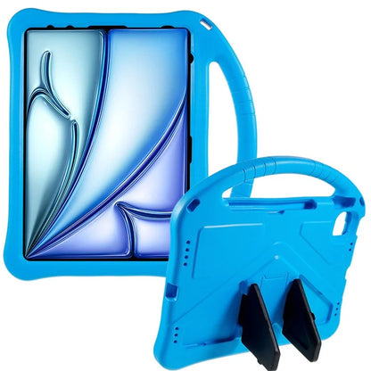 For iPad Air 11 (2024) Case Kids EVA Shockproof Tablet Cover with Kickstand Handle