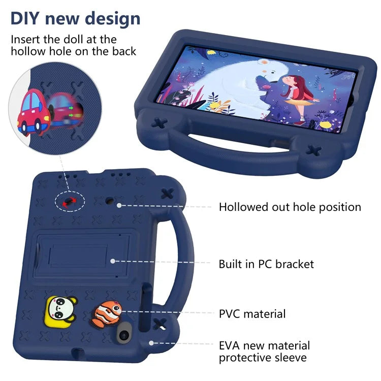 For Walmart Onn 7" Tablet Gen 4 (2024) Case Cartoon Patterns EVA Tablet Cover with Kickstand