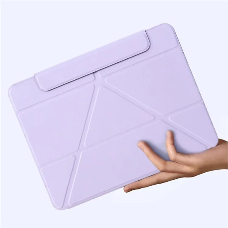 For iPad Air 11 (2024) Case Origami Stand PU Leather Tablet Cover 360-degree Rotatable