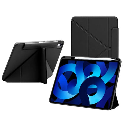For iPad Air 11 (2024) Case Origami Stand PU Leather Tablet Cover 360-degree Rotatable