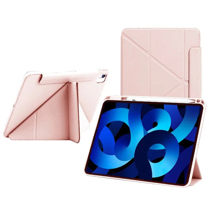 For iPad Air 11 (2024) Case Origami Stand PU Leather Tablet Cover 360-degree Rotatable