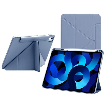 For iPad Air 11 (2024) Case Origami Stand PU Leather Tablet Cover 360-degree Rotatable
