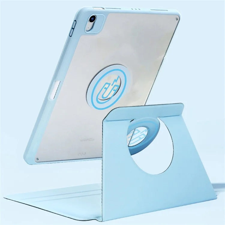 For iPad Air 13 (2024) Case Leather Magnetic Detachable Smart Tablet Cover Rotation Foldable Stand