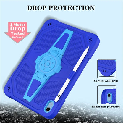 For iPad 10.9 (2022) Kickstand Case Shockproof PC + Silicone Tablet Cover with Pen Slot