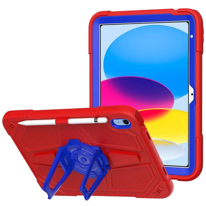 For iPad 10.9 (2022) Kickstand Case Shockproof PC + Silicone Tablet Cover with Pen Slot