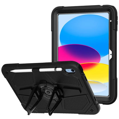 For iPad 10.9 (2022) Kickstand Case Shockproof PC + Silicone Tablet Cover with Pen Slot