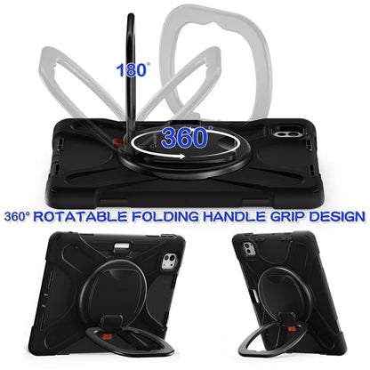 For iPad Pro 11 (2024) Shockproof Case Rotating Kickstand PC+Silicone Tablet Cover