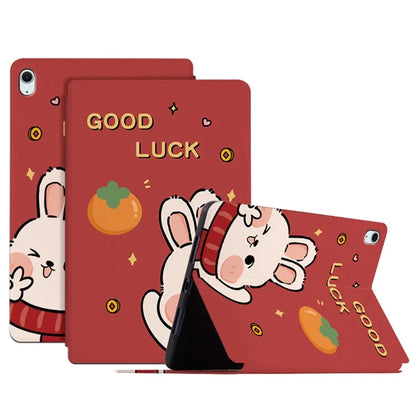 For iPad Air 11 (2024) / iPad Air (2022) / (2020) Case Joyous Pattern Print Leather Tablet Cover