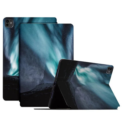 For iPad Pro 11 (2024) Case Starry Sky Pattern PU Leather Stand Tablet Cover