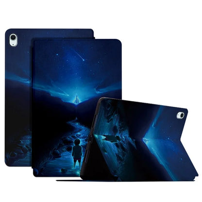 For iPad Air 11 (2024) / iPad Air (2022) / (2020) Case Stand Leather Tablet Cover Starry Sky
