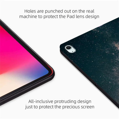 For iPad Air 11 (2024) / iPad Air (2022) / (2020) Case Stand Leather Tablet Cover Starry Sky