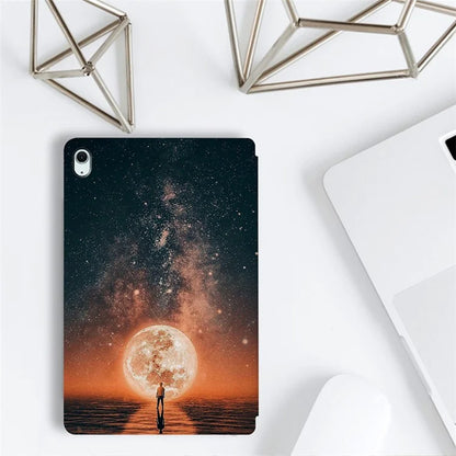 For iPad Air 11 (2024) / iPad Air (2022) / (2020) Case Stand Leather Tablet Cover Starry Sky